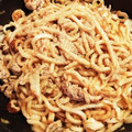 ♬あじさいのレシピ♬'s cooksnap of when they made 家にあるもので和風焼うどん.