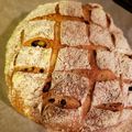 クックWCK4XM☆'s cooksnap of when they made 薩摩芋と黒胡麻のパン・ド・カンパーニュ☆.