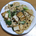 55才のおじさん's cooksnap of when they made れんこんと厚揚げと青梗菜のきんぴら.