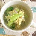 はっぴーゆりもん＊'s cooksnap of when they made 青梗菜とﾊﾑの中華ｽｰﾌﾟ.