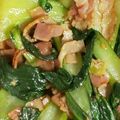 だぁしま's cooksnap of when they made 中華風 チンゲン菜とベーコンの炒め物.