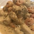 saki1010's cooksnap of when they made 九陽　おからニョッキと海老豆乳クリーム.