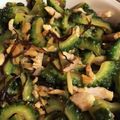 さきべえ's cooksnap of when they made あと引く旨さ☆ゴーヤとベーコンの炒め物.