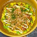 たかはらあゆむ's cooksnap of when they made 節約　キャベツの外葉のお好み焼き　昼食.