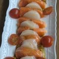 ひぃちゃんひー's cooksnap of when they made ホタテ＆サーモンのカルパッチョ♪.