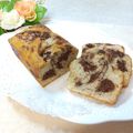 ＊naｰno＊'s cooksnap of when they made チョコとバナナの♡マーブルパウンドケーキ.