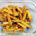 ペキのリリー's cooksnap of when they made カリカリごぼうの甘辛にんにく醤油焼き.