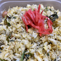 Myisuke's cooksnap of when they made ちりめんじゃこと小松菜の炒飯.