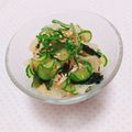 まあまま☆0403's cooksnap of when they made 胡瓜大根ツナしそわかめのさっぱり和え.