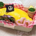ゆけり３兄弟's cooksnap of when they made お弁当ハートかまぼこ（キャラ弁）.