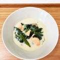 クックTVP95C☆'s cooksnap of when they made 鮭とほうれん草の豆乳コンソメスープ.