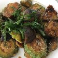 クックLSEMOP☆'s cooksnap of when they made 甘辛♪ゴーヤの肉詰めと茄子の照り焼き.