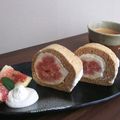 chi72n's cooksnap of when they made 丸ごと無花果&チーズの紅茶ロールケーキ.