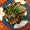 tomato's cooksnap of when they made なすとじゃこの煮浸し風☆青じそのせて.