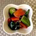 さんすけママ☆'s cooksnap of when they made オクラとインゲンとトマトとのサラダ.