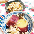 たまさぶろうの部屋's cooksnap of when they made さつまいもとしめじの鶏そぼろ煮.