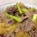 dolphinmasa's cooksnap of when they made 金糸瓜（そうめん南瓜）と牛肉の甘辛炒め.