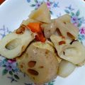 なまちょこれいと's cooksnap of when they made 大根とレンコンの煮物.
