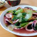 こぼく's cooksnap of when they made イカとチンゲン菜の塩あんかけ炒め♪.