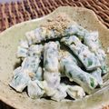 料理男子部🍻's cooksnap of when they made ささげのごま味噌マヨ和え.