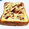 ７２３'s cooksnap of when they made ちくわのお好み焼き風トースト.