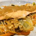 わか★'s cooksnap of when they made フライパンで鮭のちゃんチャン焼き.