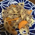mmcats's cooksnap of when they made 豚挽肉とレンコンの甘辛炒め.