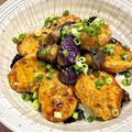 もちねこ☆'s cooksnap of when they made ニンニク甘醤油タレ☆豆腐と蓮根のつくね丼.