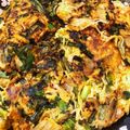 剛田ジャイ子's cooksnap of when they made ☆簡単☆豚キムチの素麺チヂミ.