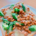 ☆３匹の子ぶた☆'s cooksnap of when they made 納豆とオクラの味噌風味トースト.