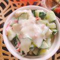 komugiko4's cooksnap of when they made 【農家のレシピ】チーカマきゅうりサラダ.
