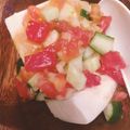komugiko4's cooksnap of when they made 塩レモンで作る♪冷奴～シチリア風✿.