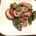にじゆめa's cooksnap of when they made イカとトマトとオクラのペペロン炒め.