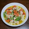 となかりパパ's cooksnap of when they made エビ・エリンギ・ブロッコリーのアヒージョ.