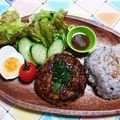 ♡♡おっきぃーの♡♡'s cooksnap of when they made 絶品!レンコン入り照り焼き豆腐ハンバーグ.