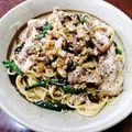 よよっち♪'s cooksnap of when they made かんたん！豚肉とニラのスタミナパスタ♪.