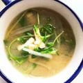 ありみりん♡'s cooksnap of when they made ✿豆苗ともやしのお味噌汁✿.