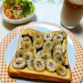 うたかた。's cooksnap of when they made とろける♡チョコバナナトースト.