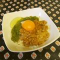 龍青空ママ's cooksnap of when they made 大好きな朝食☆めかぶ納豆かつお卵黄ご飯.