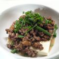 hanamamy's cooksnap of when they made 甘うまひき肉納豆☆のせ　豆腐.