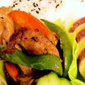 ジュンぺさん's cooksnap of when they made お弁当に★豚コマのカレーソース炒め.