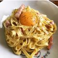どしたそ's cooksnap of when they made 牛乳、生クリーム不使用！乳化カルボナーラ.