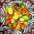まりのー's cooksnap of when they made 簡単　トマトとキュウリの中華あえ.