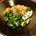 イシポン's cooksnap of when they made モロヘイヤとちくわの梅おかか和え.