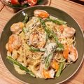 ◆まりち◆'s cooksnap of when they made 絶品！海老とアスパラのクリームパスタ.