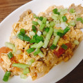 ドヤちゃん's cooksnap of when they made 豚ばら肉とトマトと卵の３点炒め青葱のせ.