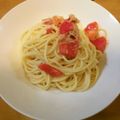 violets's cooksnap of when they made ☆簡単トマトとツナと大葉の冷製フジッリ☆.