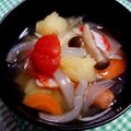 ☆クッキングパンダ☆'s cooksnap of when they made 優しい味の具だくさんトマトスープ.