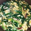 torocheese's cooksnap of when they made 時短☆ニラのふわふわ卵かき玉汁(お吸い物.