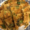 USACO66's cooksnap of when they made ニラとチーズのもっちり☆チヂミ.